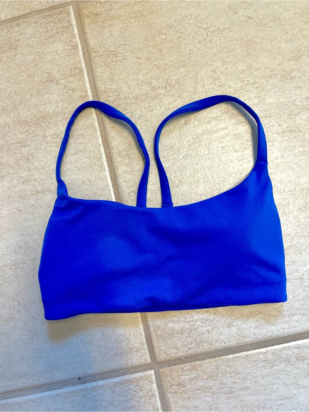 Lululemon Cobalt Blue Sports Bra Size 2 Athletic Workout Yoga Running Training